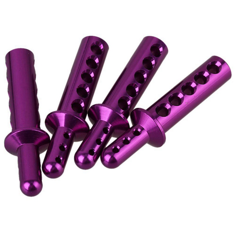 Set 8 phụ kiện cố định thân xe RC1:10 bằng hợp kim nhôm màu tím cho xe đua HSP 108037 &amp; 4 cái 102037