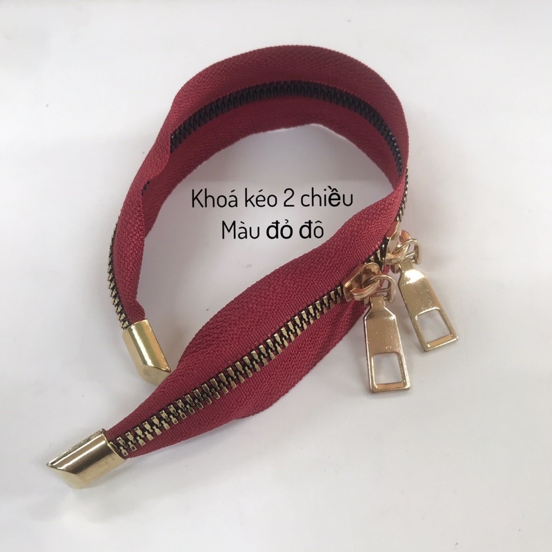khoá kéo 2 chiều - dài 20cm-30cm -40cm-50cm - dùng cho miệng túi xách , balo , áo khoác