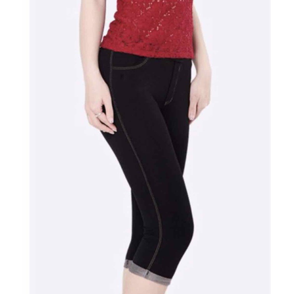 Quần lửng legging giả jean hàng cao cấp 2 da | BigBuy360 - bigbuy360.vn