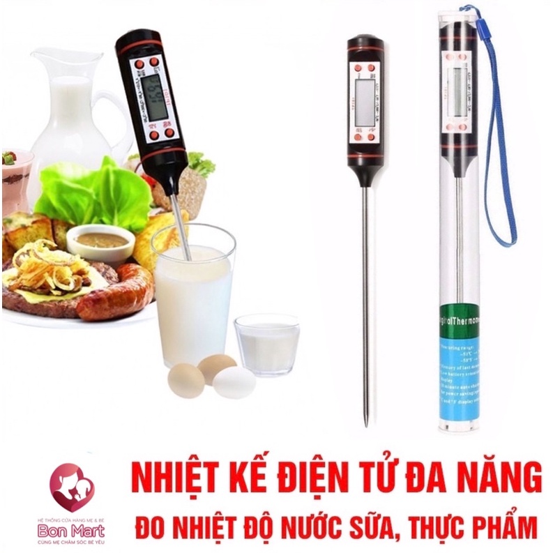 Nhiệt kế điện tử AG13 đa năng- đo nhiệt độ nước, sữa, thực phẩm