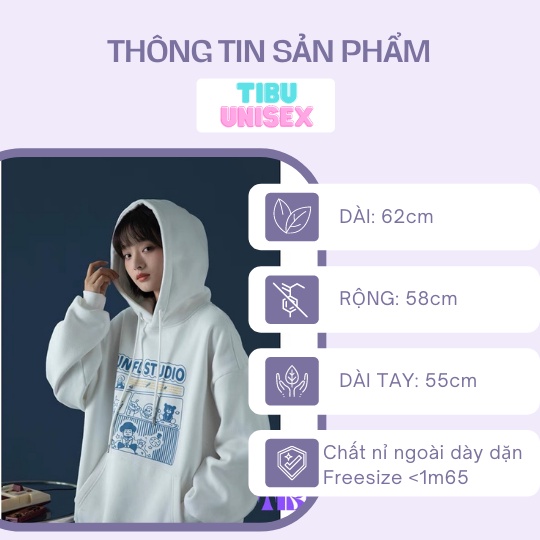 Áo Hoodie hoạ tiết Nam Nữ Chất Nỉ Bông Dày Dặn Form Rộng Unisex- Áo Nỉ Nam Nữ Ulzzang Hoạ Tiết