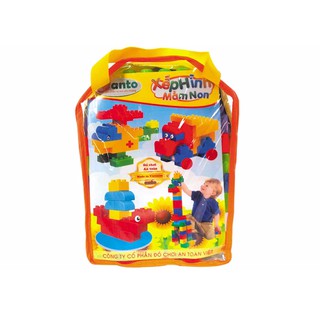 Đồ Chơi An Toàn Việt - Xếp Hình Mầm Non 32 Chi Tiết Khối To