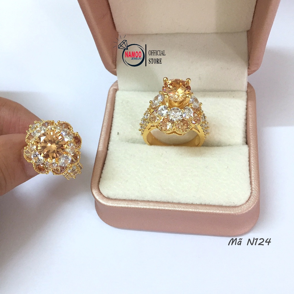 Nhẫn Nữ Đính Hoa Đá N124 Bản Lớn Namoo Jewelry