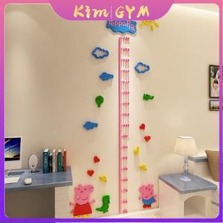 Ginger Jim✨Miếng Dán Tường Đo Chiều Cao Họa Tiết Hoạt Hình 3d Trang Trí Phòng Khách/Trẻ Em