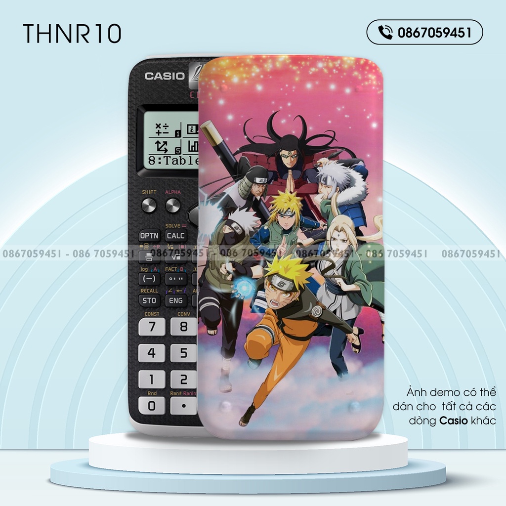 Skin dán máy tính CASIO In Hình NarutoBộ 2 (Casio 570 / Casio 570-2nd/ Casio 580 /Vinacal..) thnrb2