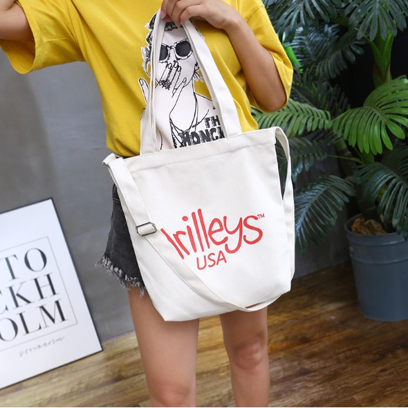 Túi vải bố canvas tote đựng đồ quần áo đeo vai thời trang nhỏ giá rẻ | BigBuy360 - bigbuy360.vn