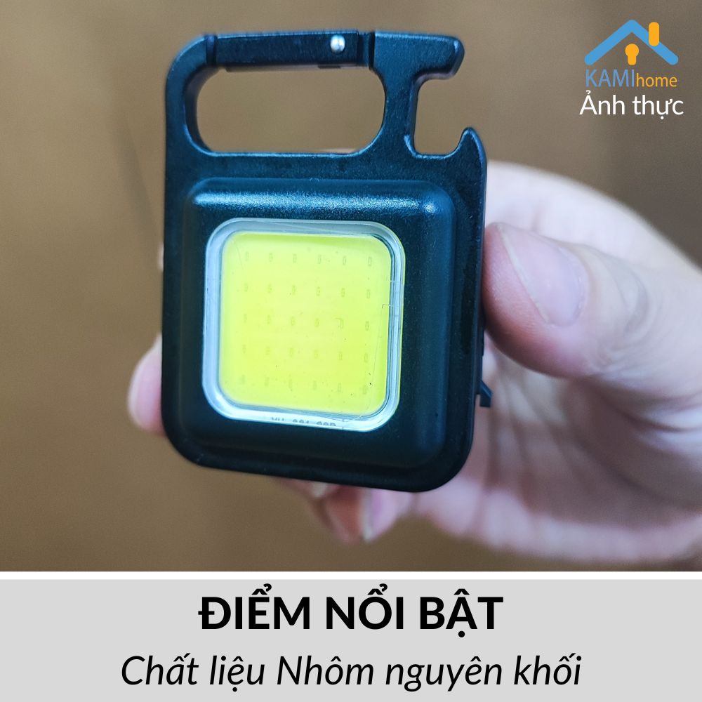 Đèn pin mini siêu sáng sạc tích điện kiêm Móc khóa Mở nắp chai Treo chìa khóa mã 38035