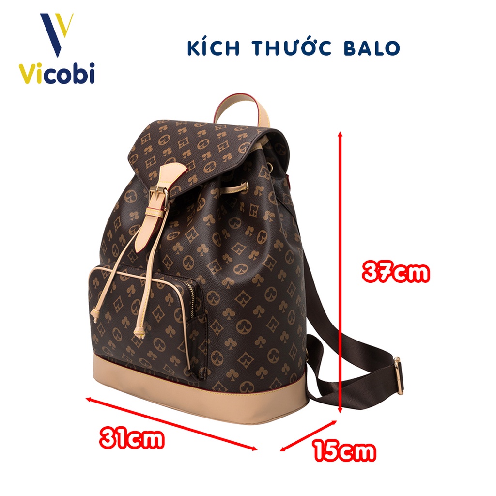 Balo da Pu cao cấp Vicobi B2, Nam nữ đều dùng được, phù hợp dịp học, du lịch, đi làm...