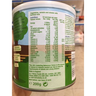 Bột ăn dặm Heinz Anh cho bé từ 4m+