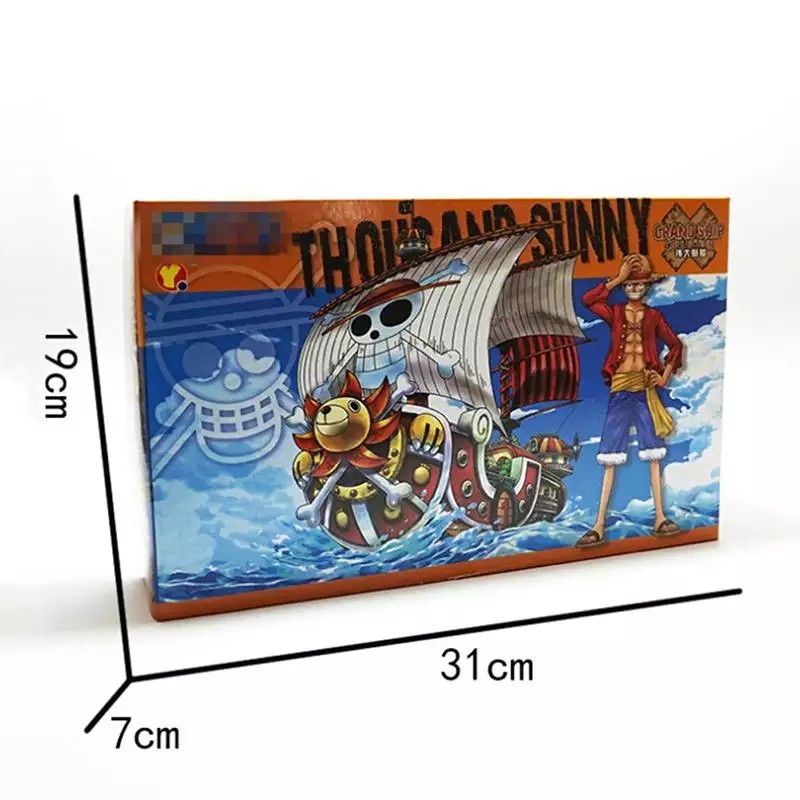 Bộ đồ chơi lắp ráp mô hình tàu cướp biển One Piece Thousand Sunny chất liệu nhựa, kích thước 31*19*7cm