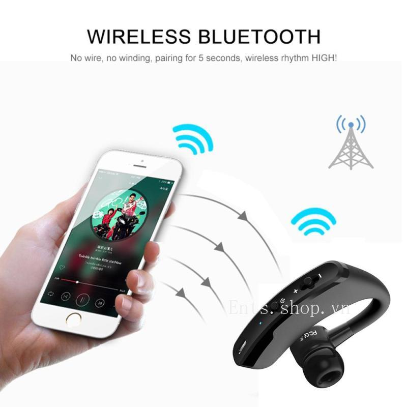 【COD】KEBETEME V9 Bluetooth Không Dây Tai Nghe Xe Hơi Tai Nghe Bluetooth Doanh Nghiệp Đơn Tai Nghe Có Mic Rảnh Tay Cho Android