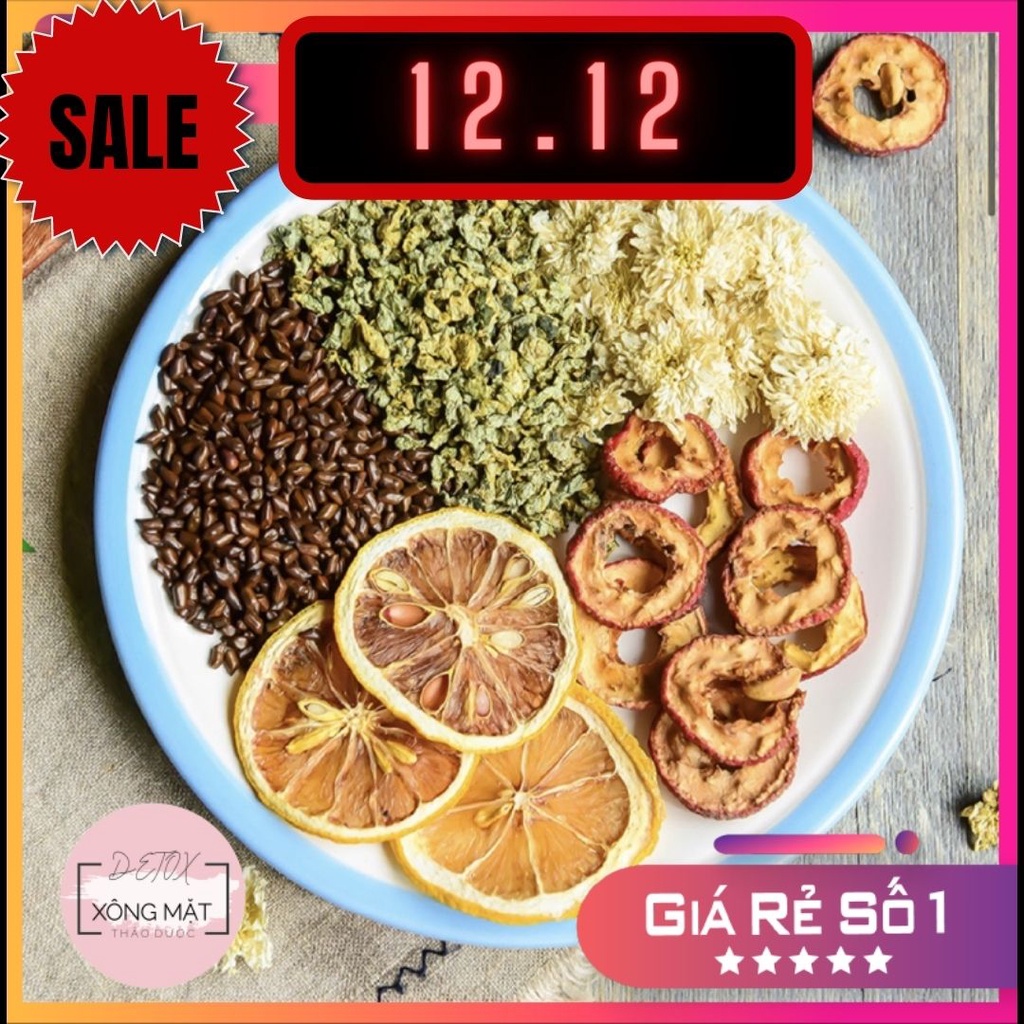 [SALE] SET 20 gói trà detox hoa quả sấy khô - giảm cân + tặng kèm 1 gói xông mặt - thảo dược