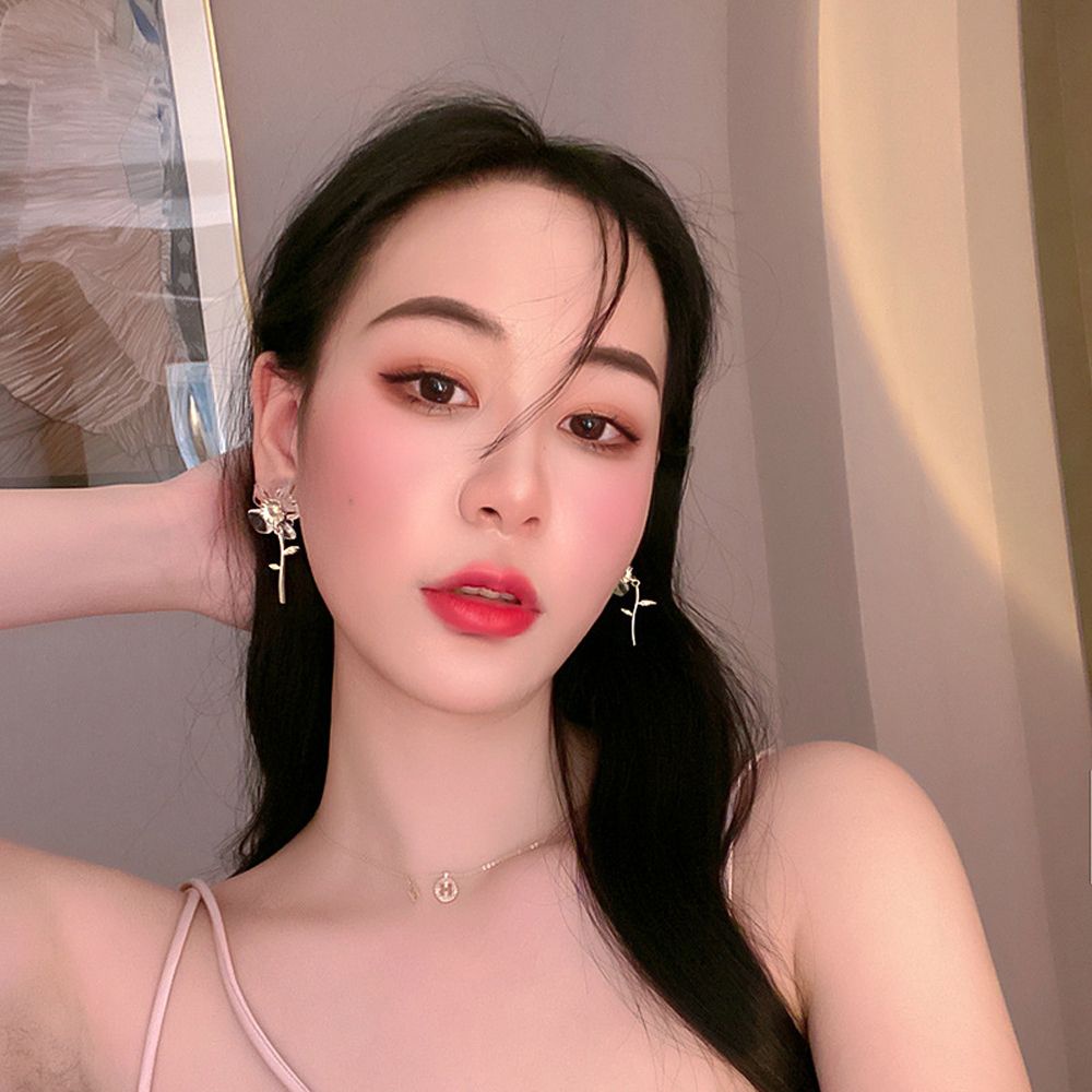 Khuyên Tai Hình Hoa Bằng Nhựa Acrylic Trong Suốt Nhiều Màu Thời Trang Cho Nữ