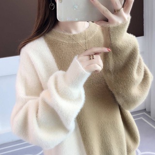Áo len nữ lông chồn siêu ấm mềm mịn, áo len lông kiểu dáng hàn Quốc mẫu mới nhất