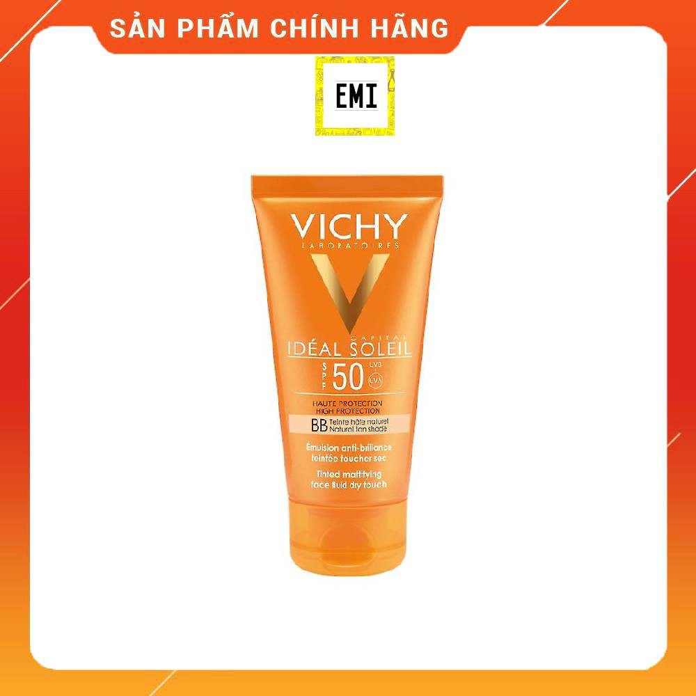 Kem chống nắng trang điểm da dầu nhạy cảm Vichy BB Teinte Ideal Soleil spf 50 - Nội địa Pháp 50ml