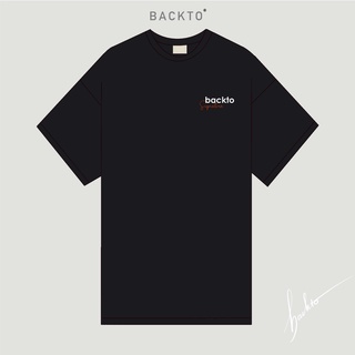 Áo thun backto signature - black
