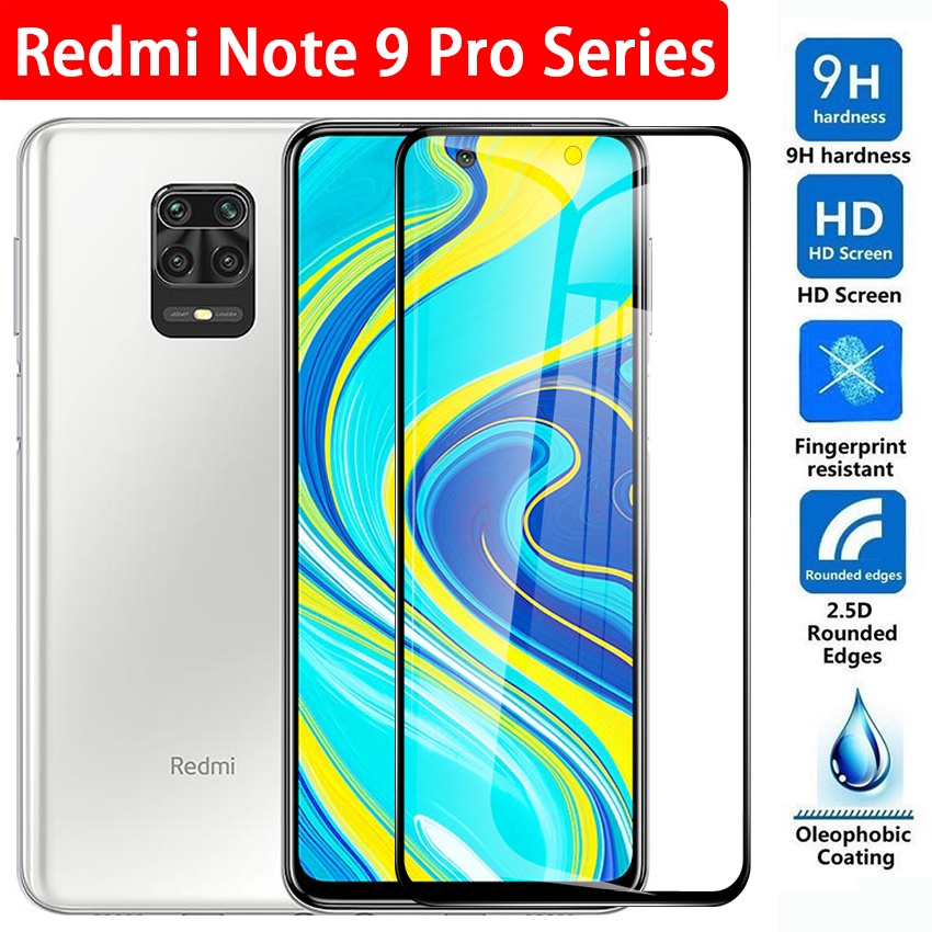 Toàn Bộ Kính Cường Lực 9h Bảo Vệ Toàn Màn Hình Cho Xiaomi Redmi Note 9s Note 9 Pro Max Note9 S 9pro