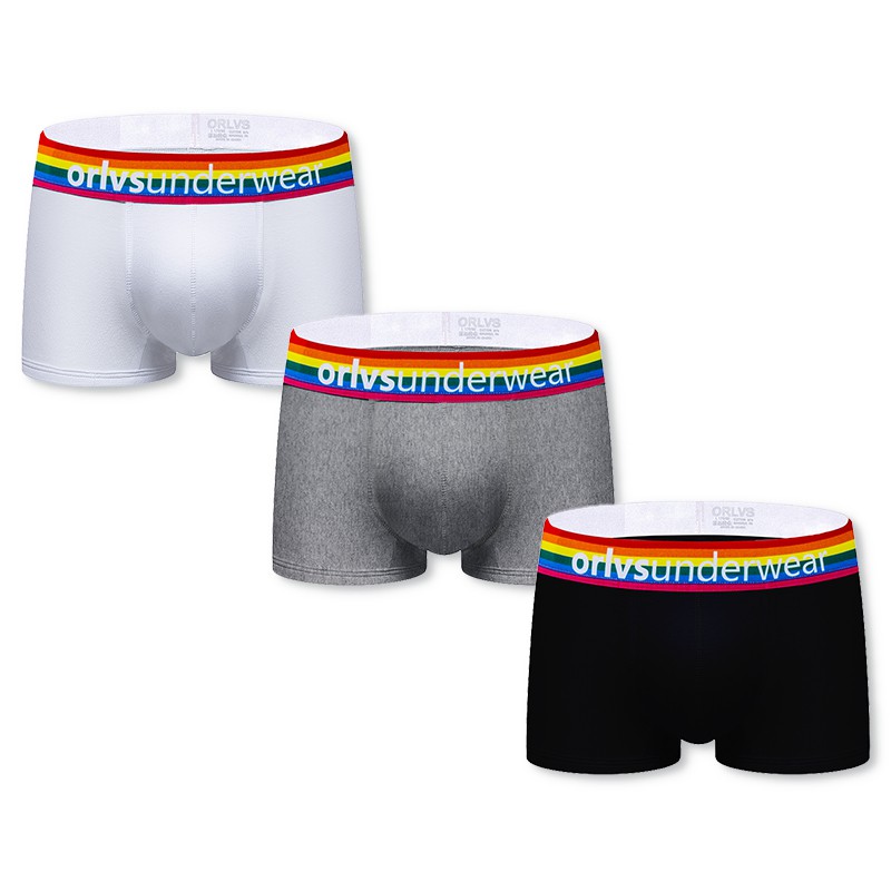 ORLVS Quần lót boxer thoáng khí phong cách gợi cảm cho nam Or507