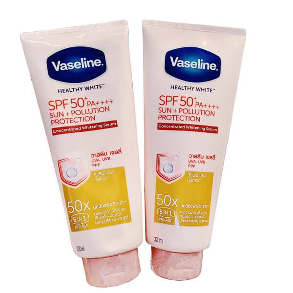 Sữa dưỡng thể trắng da Vaseline 50x SPF 50+ Thái Lan - VÀNG MẪU MỚI