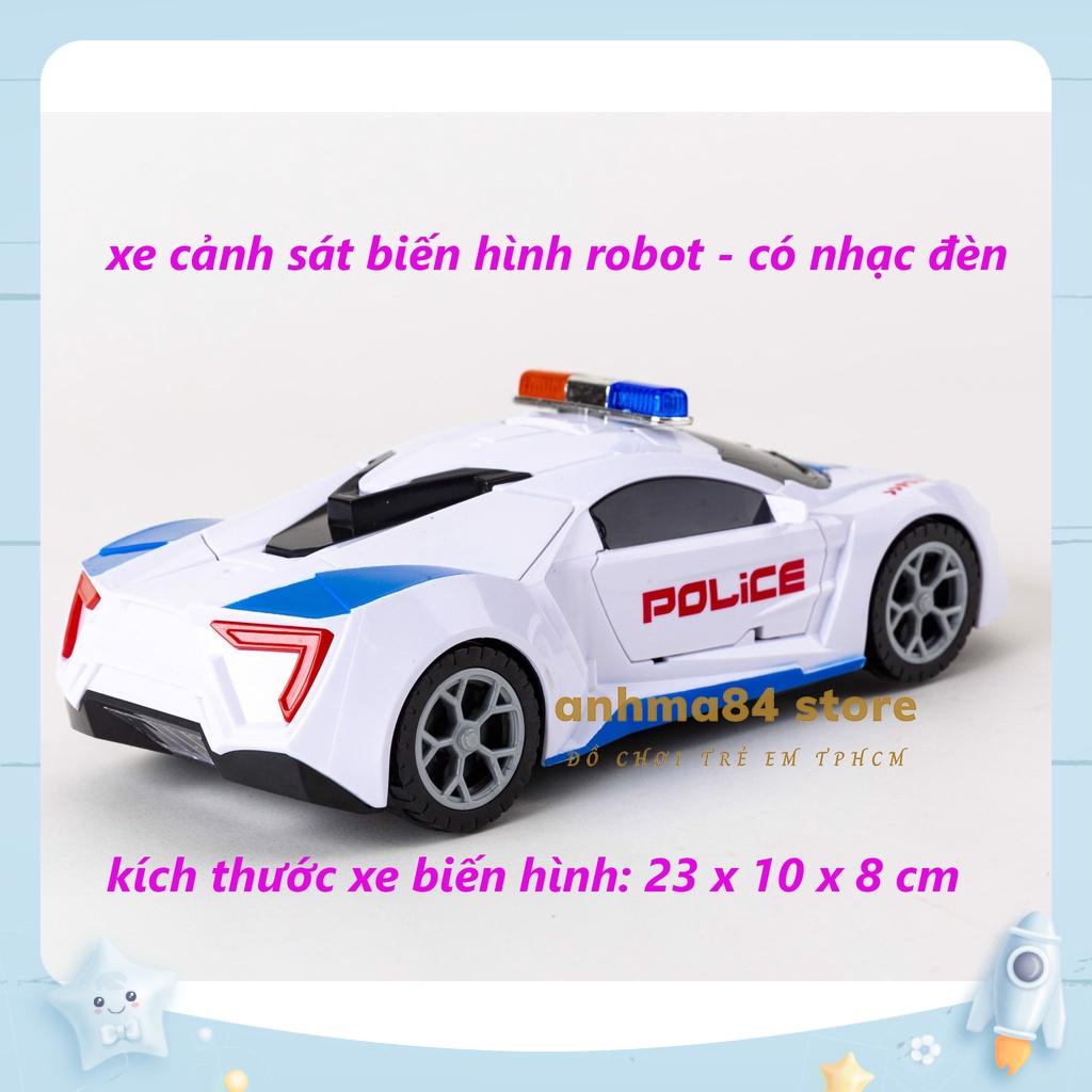 [ HCM ] Đồ chơi Xe Cảnh Sát Biến Hình Robot 2in1 - Xe ôtô Cảnh sát biến hình có đèn nhạc vui nhộn loại xịn sò - anhma84