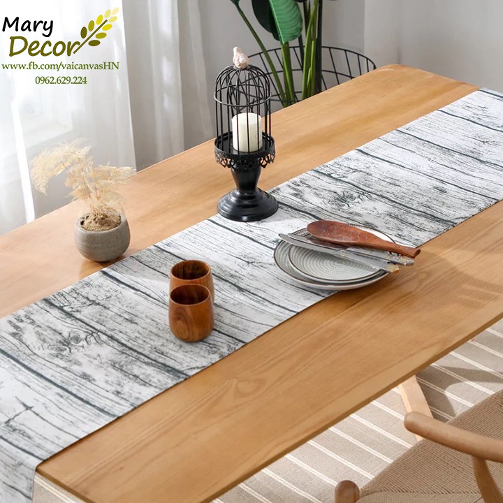 KHĂN RUNNER MARY DECOR - VÂN GỖ KR-E10