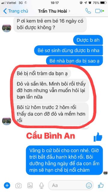 Kem bôi da trẻ em Cầu Bình An