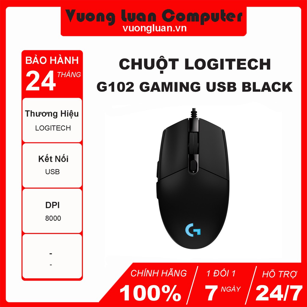 Chuột máy tính Logitech G102 USB Black