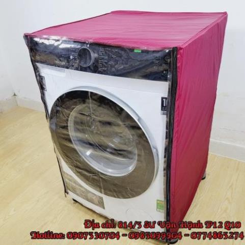 Áo Trùm Bảo Vệ Máy Giặt Cao Cấp Mặt Trong Suốt PVC - Túi Trùm Bọc Máy Giặt Lồng Ngang Cửa Ngang - Không Thắm Nước