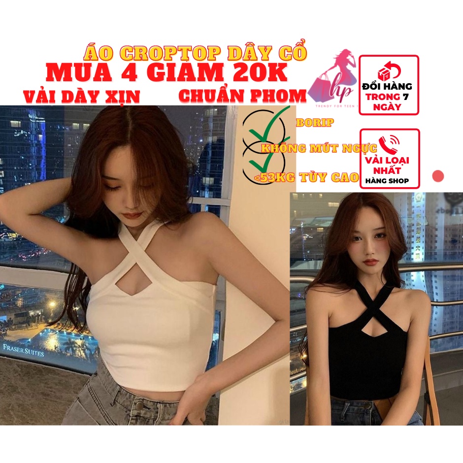 áo croptop nữ dạng ống khoét ngực dây chéo cổ ôm body cực sexy mẫu mới 2022 - mã A123