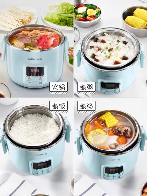HỘP NẤU CƠM/ HÂM NÓNG/ GIỮ NHIỆT BEAR B20J1 3 TẦNG ĐA NĂNG 2L