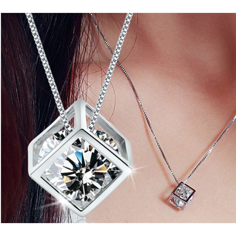 Dây chuyền bạc 925 trang trí mặt đính đá kim cương và ngọc trai nhân tạo 36 kiểu dáng dành cho nữ