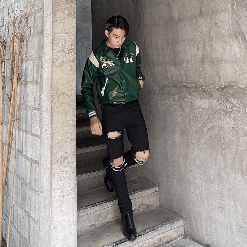 Quần jeans xích đen - Chain Black Jean