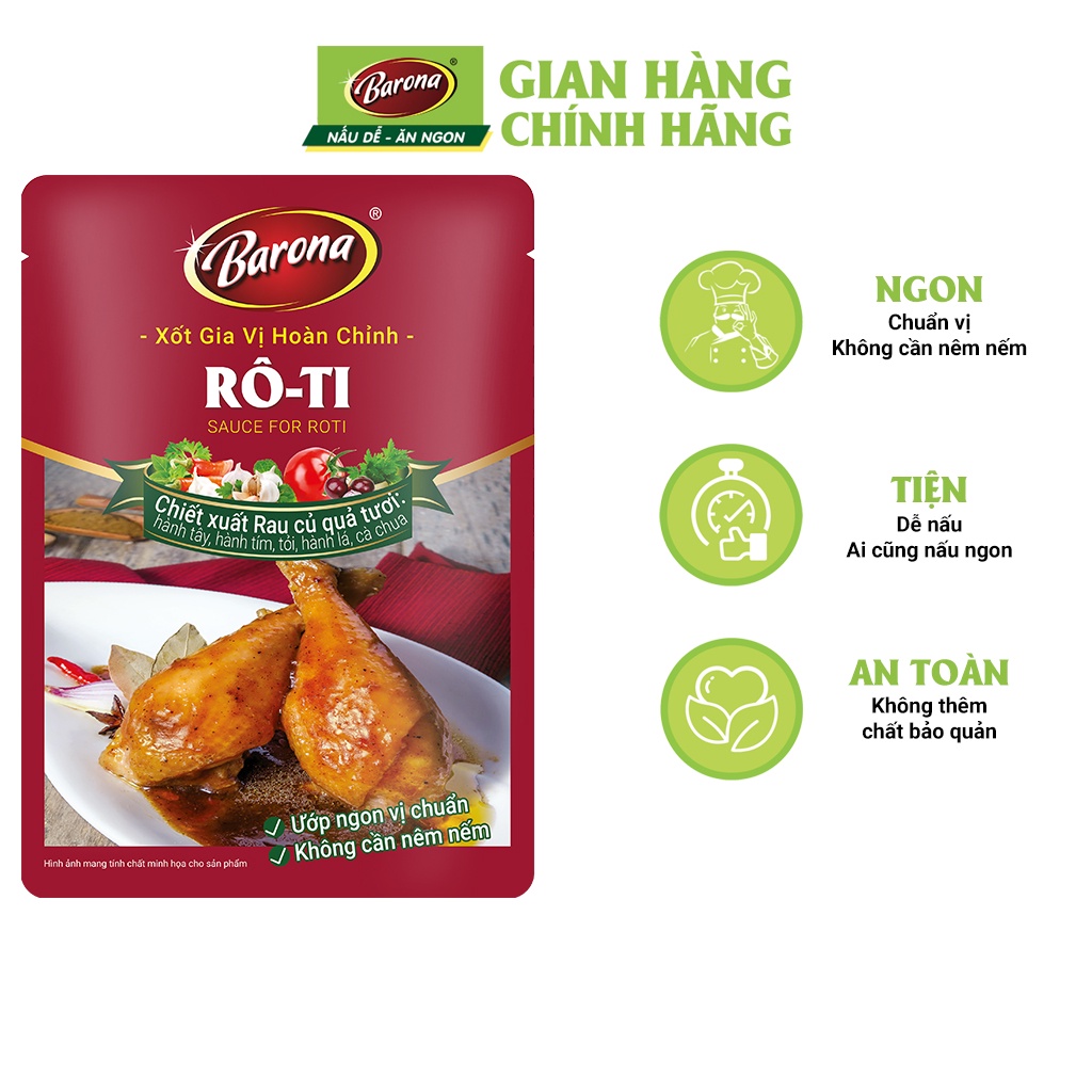 Gia Vị Rô-Ti Barona 80g ướp ngon chuẩn vị không cần nêm nếm