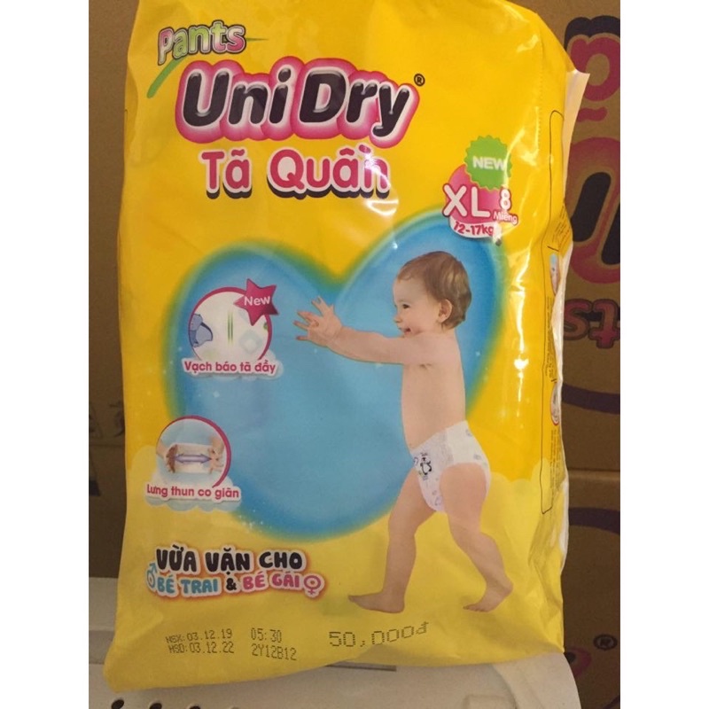 Tã quần Unidry M10/L9/XL8/XXL7