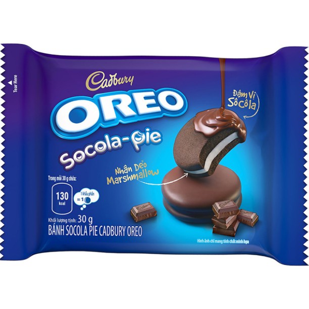 Bánh Oreo Phủ Socola Nhân Dẻo Marshmallow Socolapie Hộp 360g