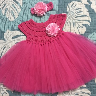 Set váy len tutu hoa xù