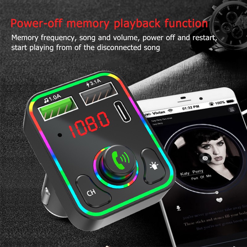 Máy Phát Nhạc Mp3 Bluetooth 5.0 Kèm Phụ Kiện Cho Xe Ô Tô