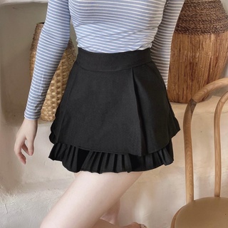 Chân váy xếp ly 2 tầng dáng ngắn siêu hot