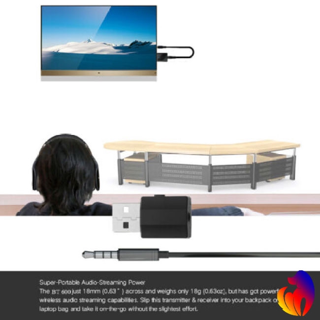 USB Thiết bị thu phát kết nối tín hiệu Bluetooth 5.0 AUX RCA USB 3.5mm 2 trong 1