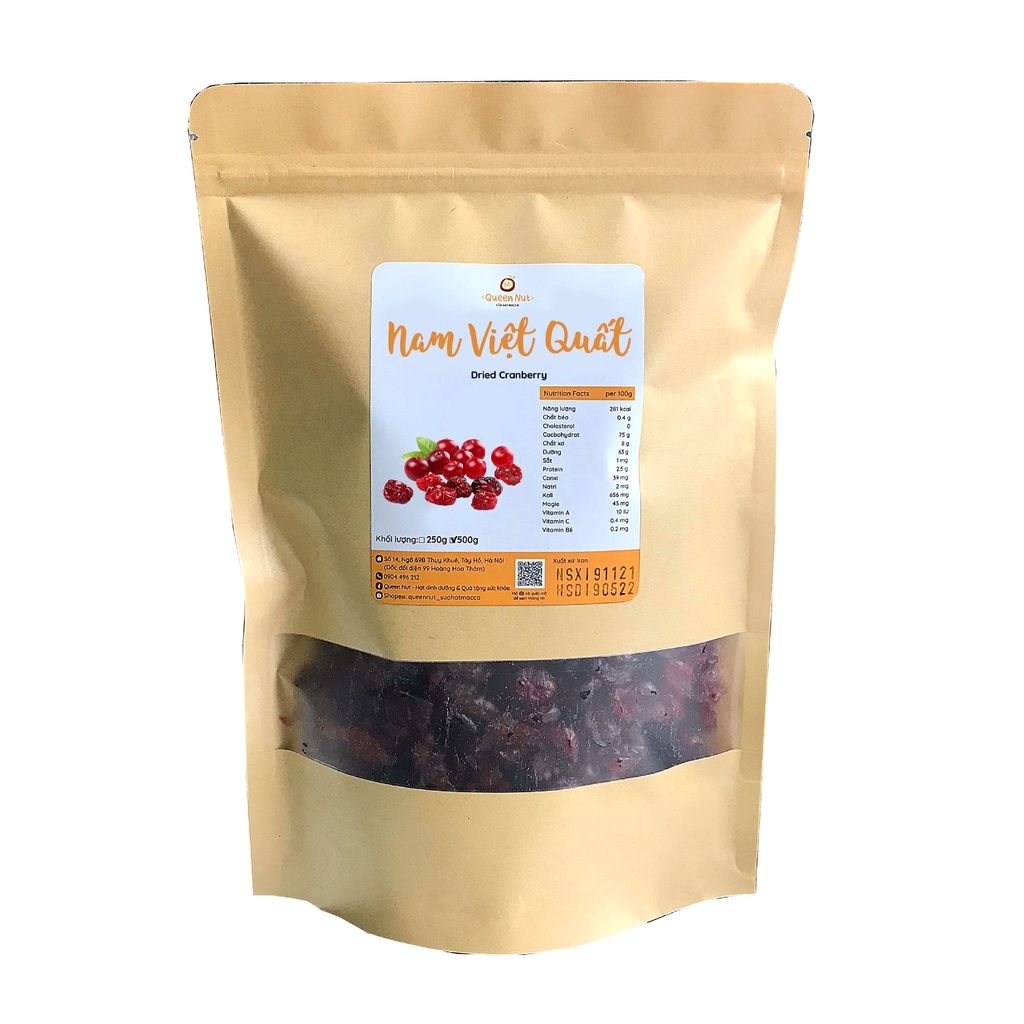 Nam Việt Quất sấy 500G - Ăn vặt/ Làm ngũ cốc granola / Làm các loại bánh