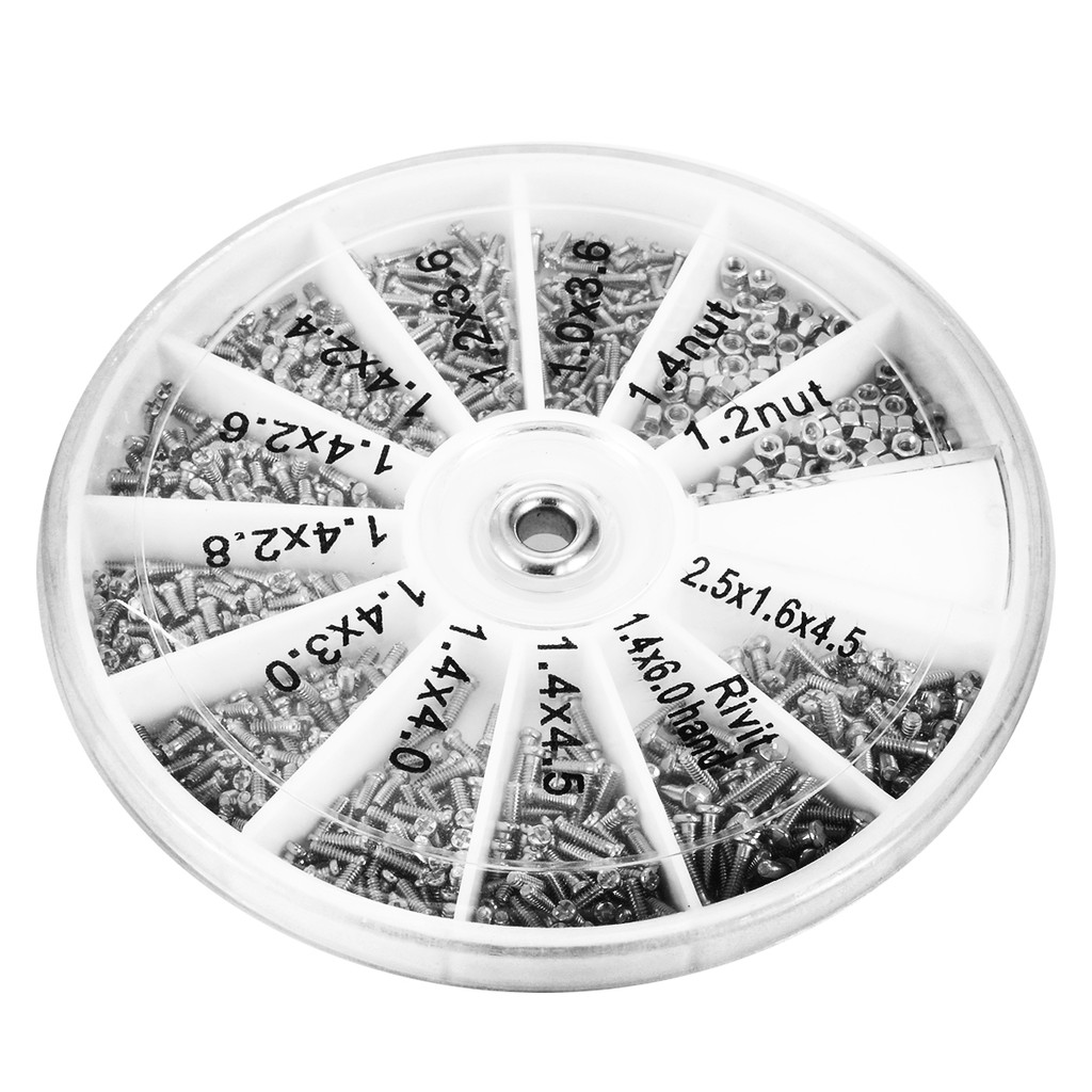 Bộ 600 Ốc Vít 12 Loại Chuyên Dụng M1 M1.2 M1.4 M1.6