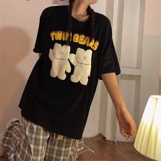 Áo thun 3158 gấu twin bears chất đẹp kèm 100% ảnh thật form rộng