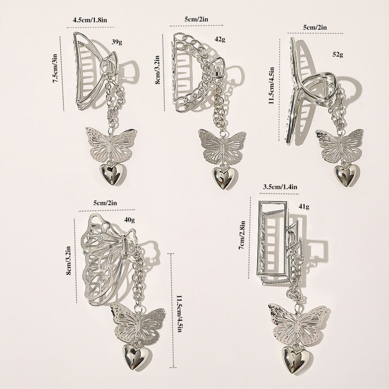 Kẹp Tóc Kim Loại Hình Bướm Thời Trang
