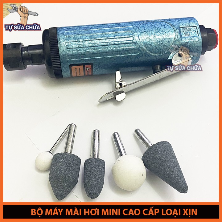 Bộ máy mài hơi săm lốp mini DAILY OIL kèm 10 đầu mài cao cấp loại xịn 90PSI