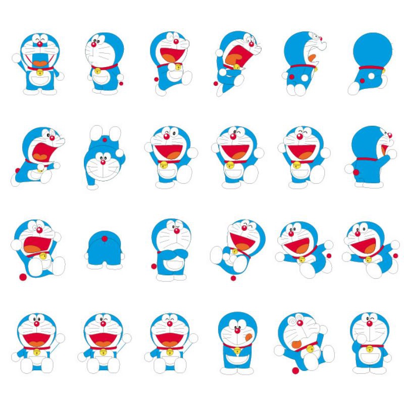 50 Tem Dán Sticker Hình Doraemon Doraemon [ Không Trùng Lặp]