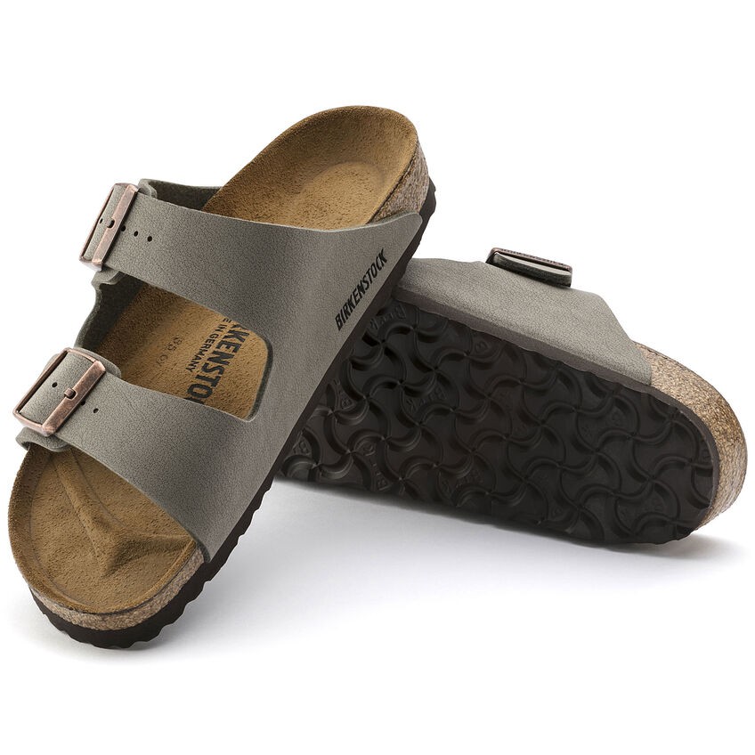 Dép Quai Ngang Nam Birkenstock Arizona Birko-Flor 151211 Màu Stone