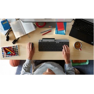 Bàn phím không dây wireless - bluetooth Logitech K580 (Đen phối xám)
