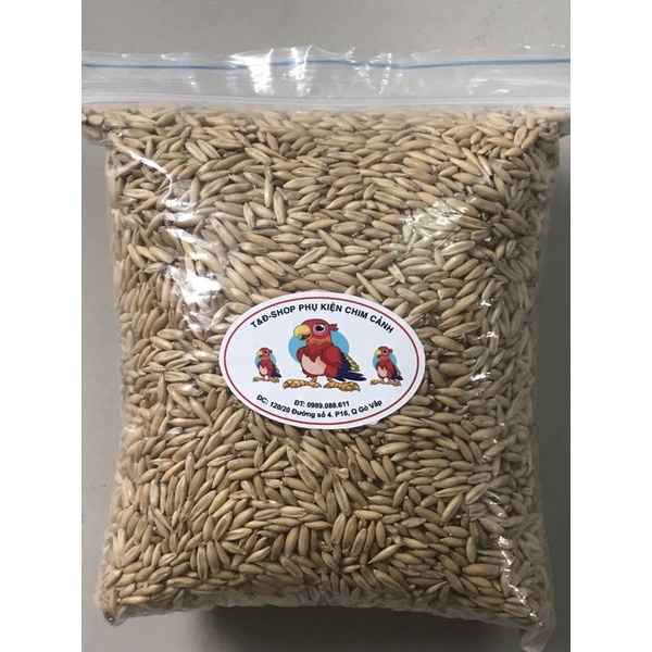 HẠT YẾN MẠCH NGUYÊN VỎ( Gói 1KG )DINH DƯỠNG CHO YẾN PHỤNG,VẸT,HAMTERS,LOVEBIRD…