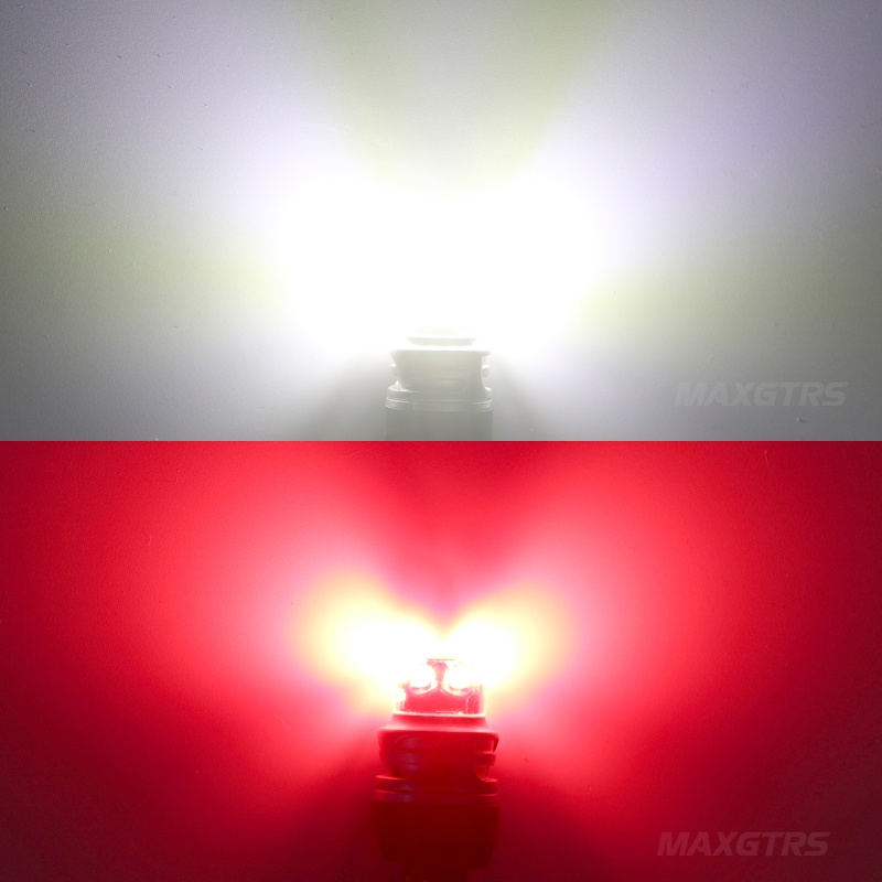 Set 2 Đèn Led Siêu Sáng Xoay 360 Độ MAXGTRS 2x° Bóng Đèn LED 7443 W21 5W 1157 BAY15D Ánh Sáng Trắng Chất Lượng Cao