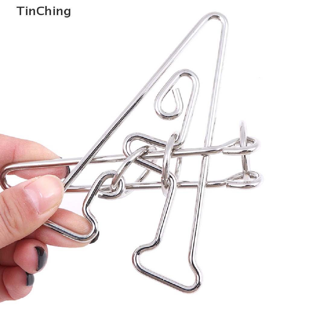 Bộ Đồ Chơi Xếp Hình Chữ A Bằng Kim Loại Thử Thách Trí Não Cho Người Lớn Và Trẻ Em